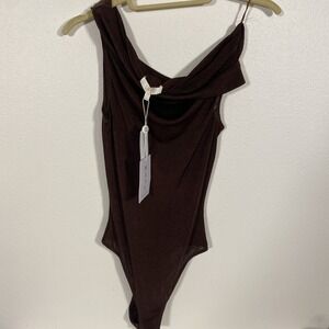 Nordstrom WAYF Off‎ Shoulder Body Suit Xs Brown X1 NWT